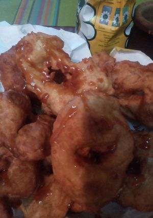 Una foto de Buñuelos de manzana🍎🍎