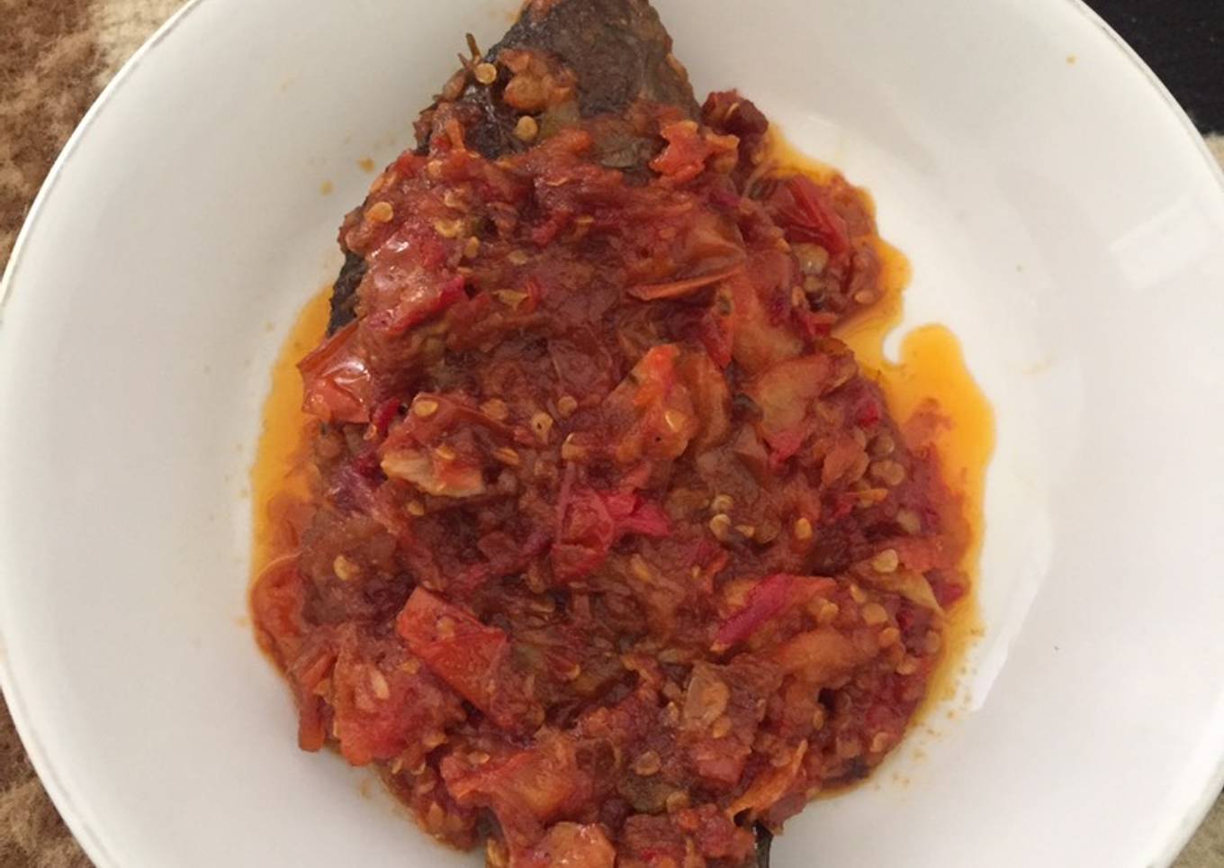 Ikan Nila Goreng Sambal Pedas