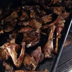 A picture of Roast kienyeji chicken.