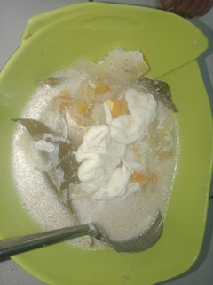 Foto resep Sayur bobor santan sawi putih,ebi dan telor ceplok