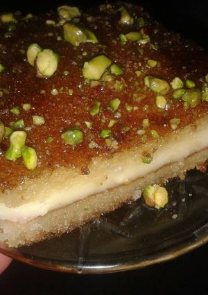 صورة لوصفة بسبوسه محشيه