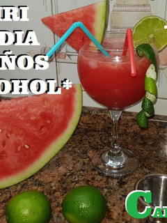 Una foto de Daiquiri de sandía sin alcohol