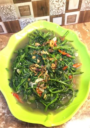 Foto resep Cah kangkung sederhana