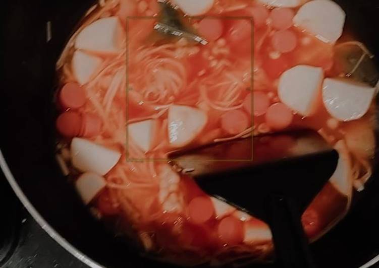 Bagaimana Menyiapkan Jamur Enoki saus merah Anti Gagal