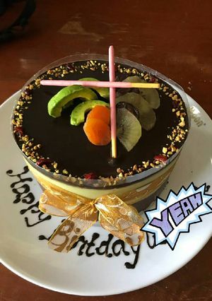 Foto resep Coffee avocado mousse cake