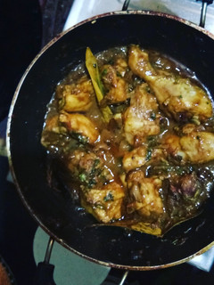 A picture of Methi Chicken.