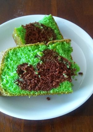 Foto resep Bolu Pandan Coklat (Mudah Bikinnya, Lembut Hasilnya)