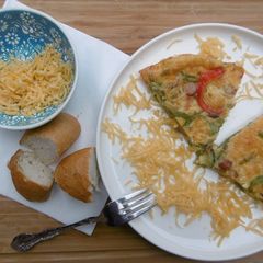 A picture of Oven baked Veggie Omelet.