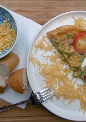 A picture of Oven baked Veggie Omelet.