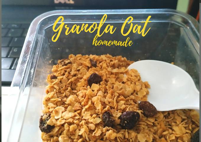 Resep Granola oat Homemade praktis hemat yang Sempurna