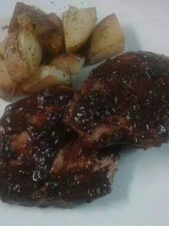 Una foto de Lomo de cerdo en salsa de ciruela