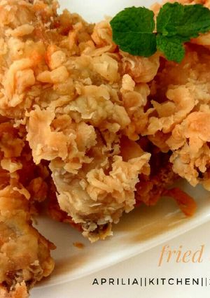 Foto resep Ayam goreng tepung kribo, renyah tahan lama aseli enaak & guriih