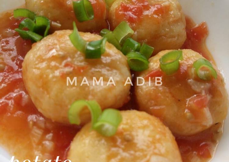 Mpasi 9mo+ potato chicken balls with tomato saus