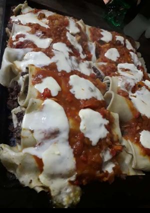 Una foto de Canelones de carne