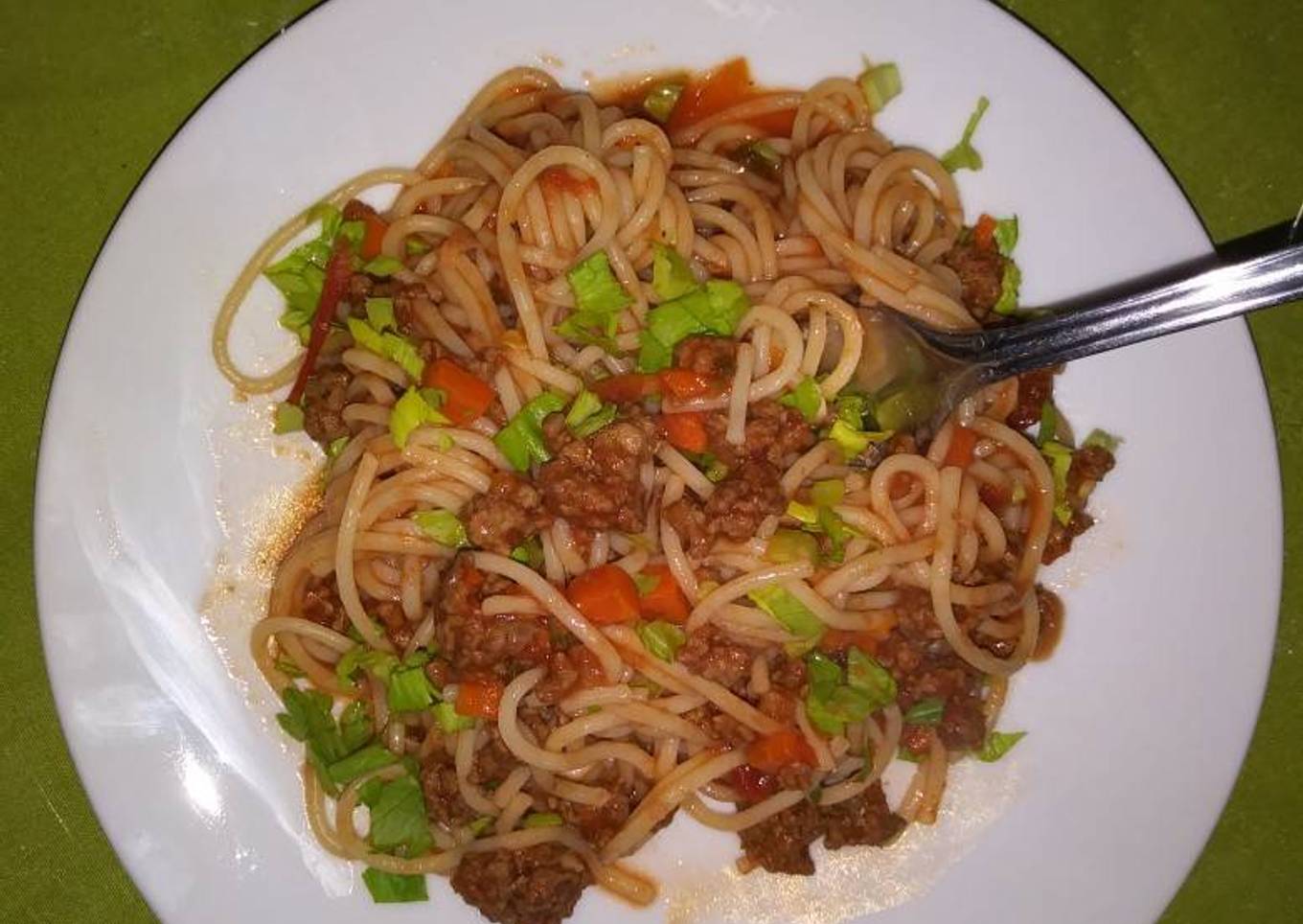 Cabello de Ángel con Picadillo de Res