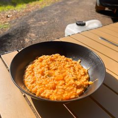 A picture of Camping Squash Risotto.