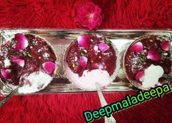Popular Cuisine Beetroot Halwa wth icecream stuff Yummy Popular Cuisine Beetroot Halwa wth icecream stuff Yummy