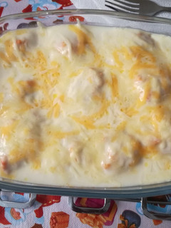 Una foto de Huevos rellenos con bechamel