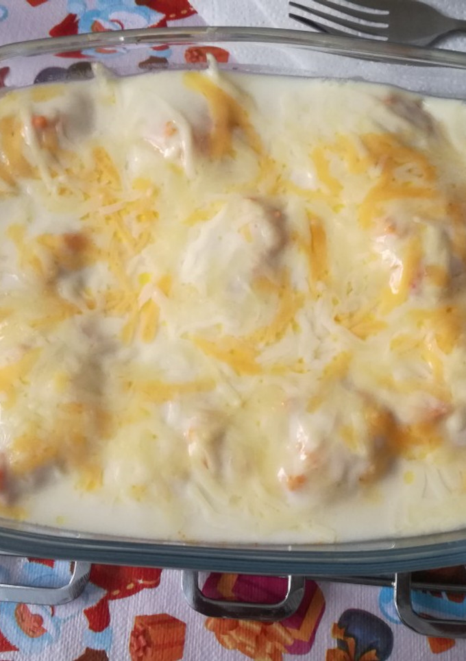 Una foto de Huevos rellenos con bechamel