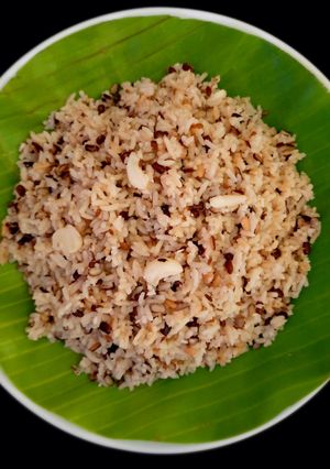 A picture of Black urad dal rice.