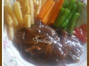 Gambar beef steak ala kafe