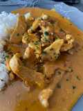 Lomo de cerdo con salsa al curry