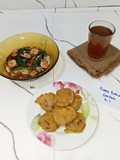 Set Menu Sederhana: Tumis Kangkung Udang, Perkedel Kentang dan Wedang Teh Jeruk Nipis