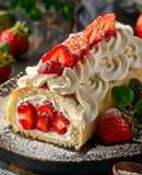 🌟 Strawberry Shortcake Roll Cheesecake Cake 🌟