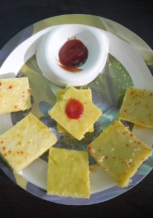 A picture of Yellow dhokla.