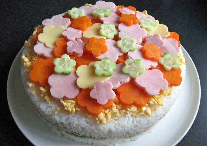 Decorated Sushi Cake