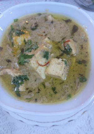 A picture of Nawabi white paneer gravi.