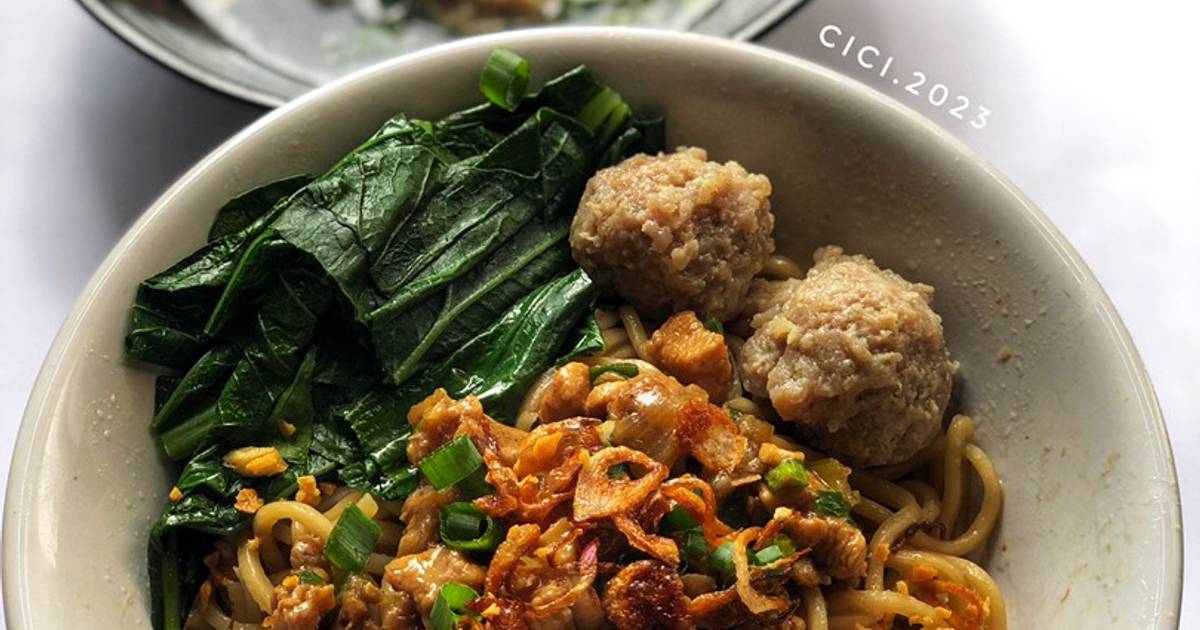 Resep Mie Ayam Bakso Oleh Cici Cookpad