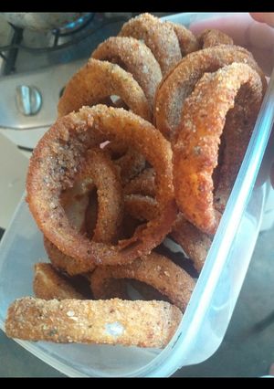 Una foto de Aros de cebolla