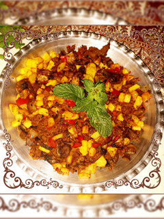 عکسی از دستور خوراک گوشت و قارچ