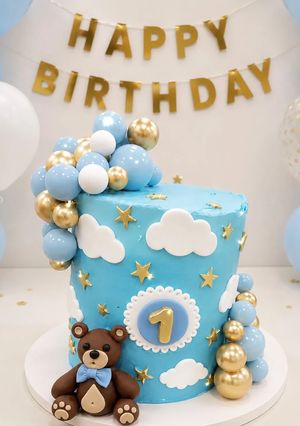 صورة لوصفة كيك عيد ميلاد ابني 🧢🍼