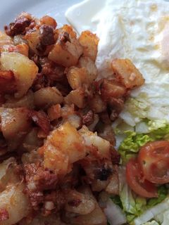 Una foto de Revuelto de papas y calabaza