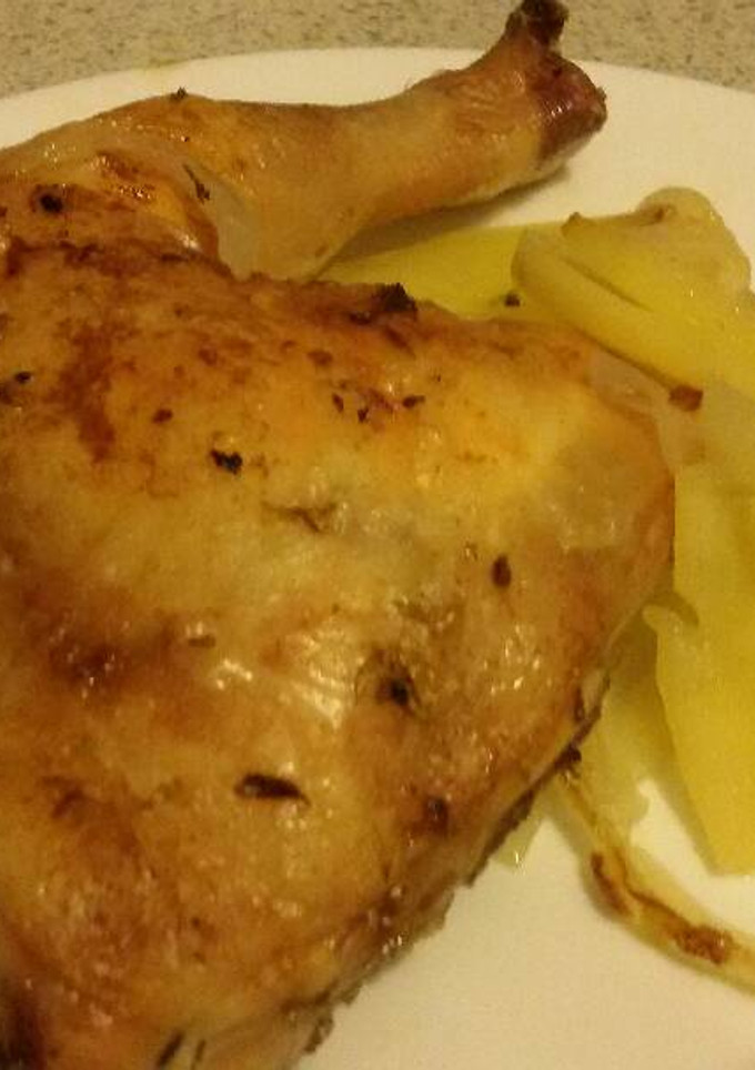 Una foto de Muslos de pollo al horno