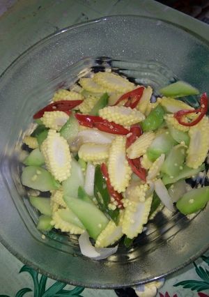 Foto resep Tumis Labu Siam+Jagung Muda