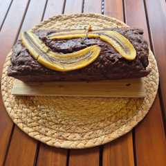 Una foto de Pan de plátano y chocolate sin azúcar y riquísimo