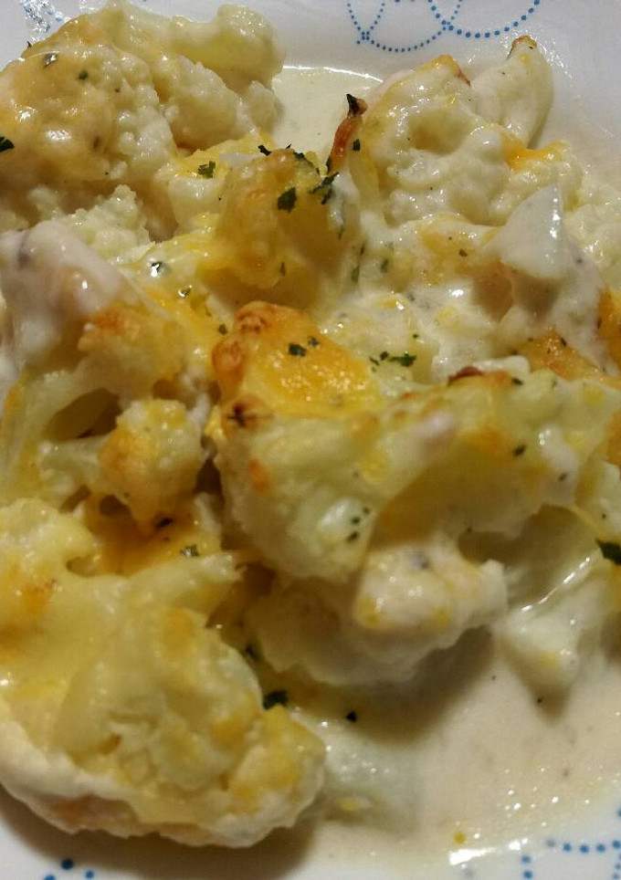 Una foto de Coliflor gratinada con queso