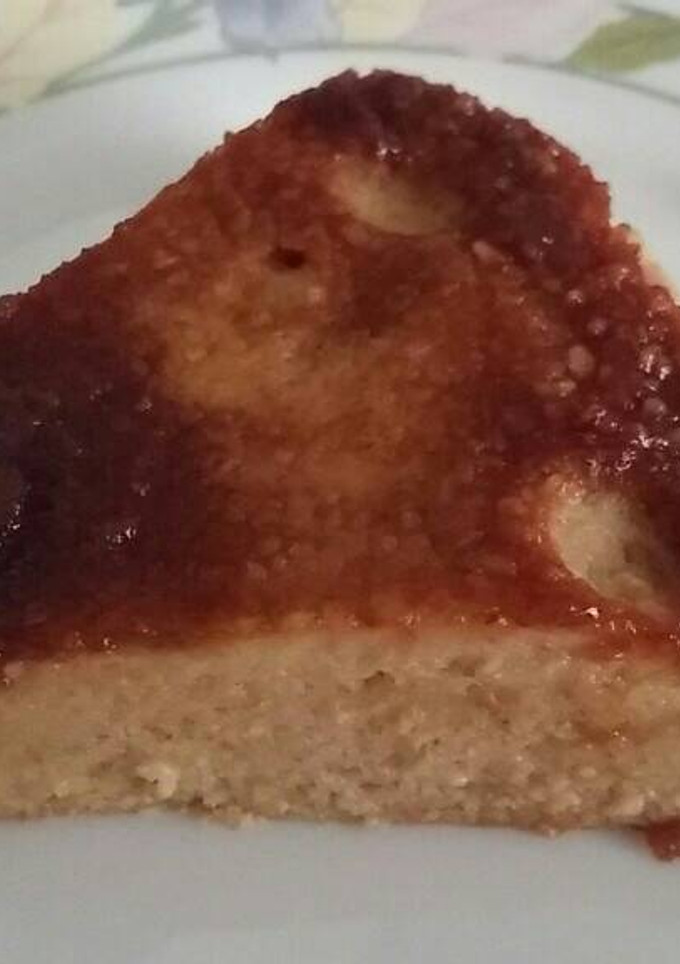 Una foto de Flan con galletas de avena, manzana y stevia (microondas)