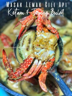 Gambar Masak Lemak Cili Api Ketam dan Terung Bulat