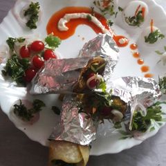 A picture of Paneer veg roll.