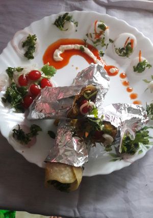 A picture of Paneer veg roll.