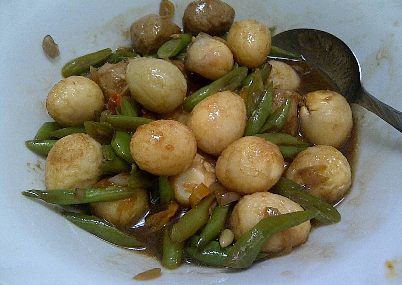 Tumis Buncis dan Telur Puyuh special 😍