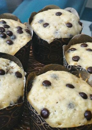 Foto resep Banana Muffin Chocochip (no mixer)
