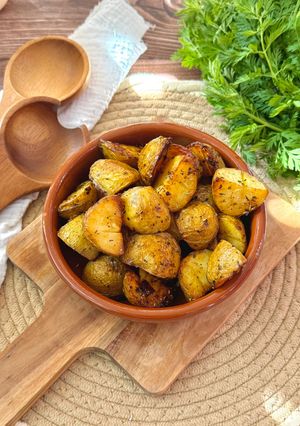 Una foto de Patatas con miel y especias al horno