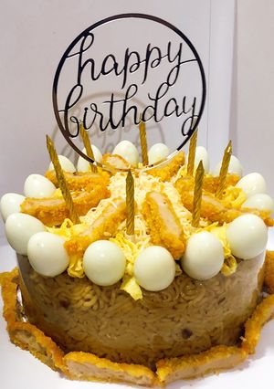 Foto resep Cake Unik dari Mie (cake mie 🎂)