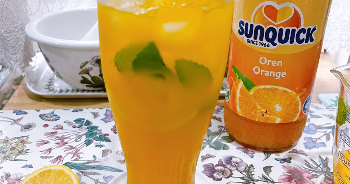 Resipi 👩‍🍳Sunquick Oren Lemon Pudina oleh Mahadiah - Cookpad