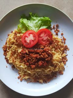 Foto resep Bakmi Ayam Geprek Sambal Matah Instan (Rp 5.000)